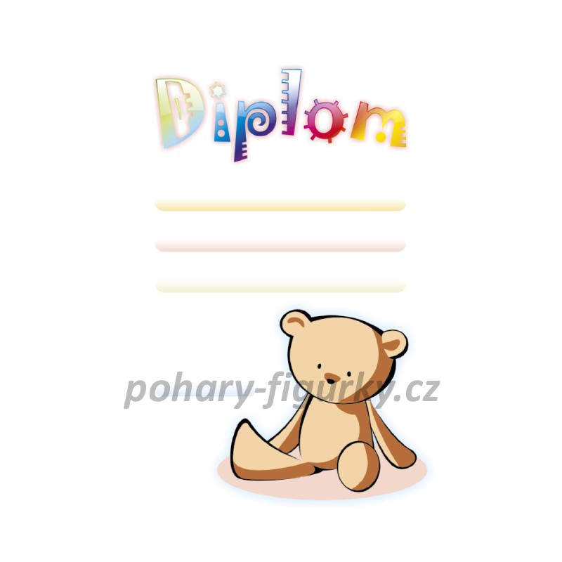 Diplom dětský medvídek 6701