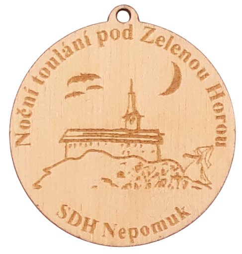 Medaile dřevěná DRM050 - průměr 50 mm