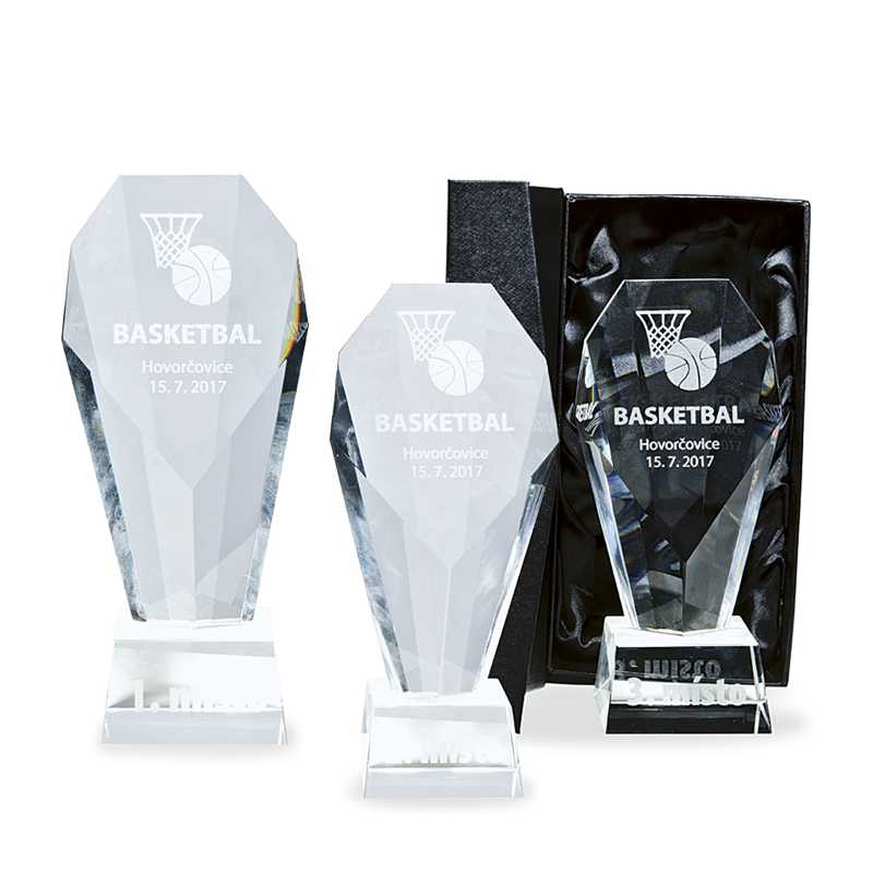 Skleněná trofej v dárkové krabičce 28045