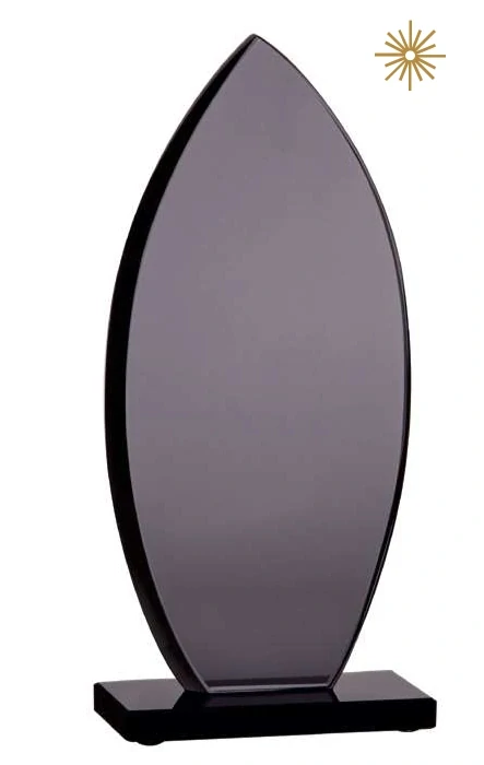 Skleněná plaketa z černého skla 68255