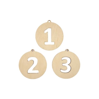 Medaile dřevěná DRM004 - průměr 70 mm