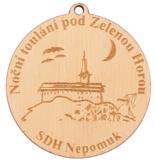 Medaile dřevěná DRM050 - průměr 50 mm