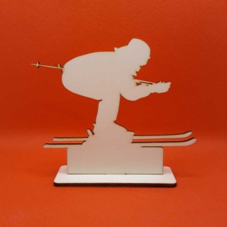 Dřevěná figurka Sjezdové lyžování DPF009